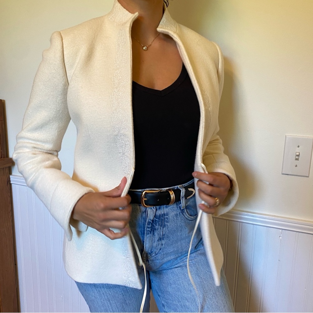 Brooks Brothers 100% Wool Cream Jacket